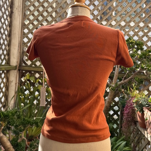 ARQ Rust colored T -Shirt. Short sleeves. Size Medium. Organic Cotton NWT - Picture 2 of 10